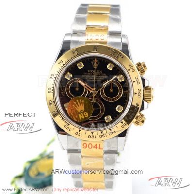 N9 904L Rolex Cosmograph Daytona 116503 40mm ETA7750 Automatic Watch - 2 Tone Oyster Band